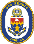 STICKER USN US NAVY DDG 88 USS PREBLE