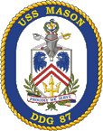 STICKER USN US NAVY DDG 87 USS MASON