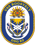 STICKER USN US NAVY DDG 80 USS ROOSVELT