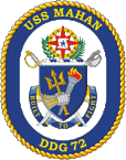 STICKER USN US NAVY DDG 72 USS MAHAN