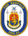 STICKER USN US NAVY DDG 65 USS BENFOLD