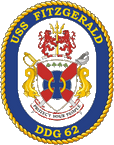 STICKER USN US NAVY DDG 62 USS FITZGERALD