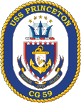 STICKER USN US NAVY CG 59 USS PRINCETON