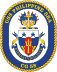 STICKER USN US NAVY CG 58 USS PHILIPPINE SEA