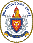 STICKER USN US NAVY CG 48 YORKTOWN