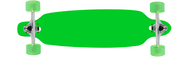 Moose Drop Through 9" x 36" Longboard Neon Green Complete