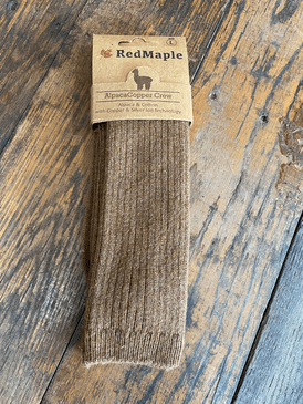 Men's Alpaca Copper Crew Socks Hickory