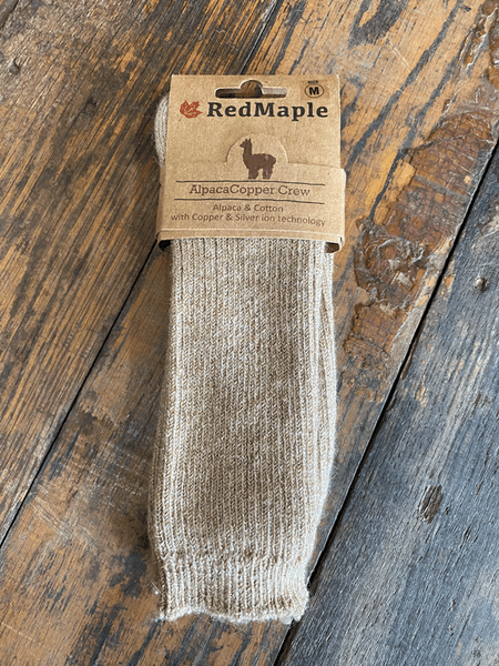 Women's Alpaca Copper Crew Socks Granite