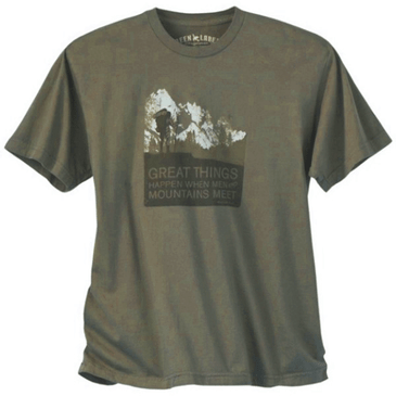 Men's Organic Hiking T Shirts - Men and Mountains Graphite