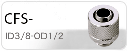Enzotech CFS-ID3/8-OD1/2 Metalic Silver Compression Fitting