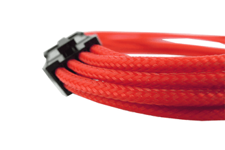 Gelid 8 Pin to 8 Pin 12V EPS Single Sleeved UV-Reactive Cable (CA-8P-04) Red