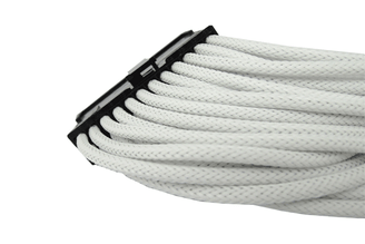 Gelid 24 Pin (EPS) 30cm Single Sleeved UV-reactive Cable (CA-24P-02) White