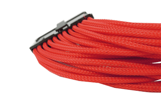 Gelid 24 Pin (EPS) 30cm Single Sleeved UV-Reactive Cable (CA-24P-04) Red