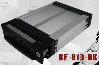 Kingwin KF-813-BK Aluminum Serial ATA Mobile Rack w/ anti-shock absorber, 3 Fans