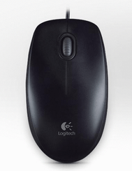 Logitech 910-001439 B100 USB Optical Combo Mouse (Black)