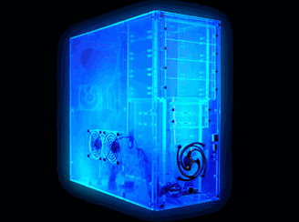 Logisys CS888UVBL Pre-Assembled UV BLUE Acrylic Case with 4 UV Blue Fans (No Power Supply)