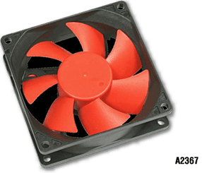 Thermaltake A2367 80mm DC Fan (Black Frame, Red Blade)