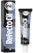 RefectoCil No. 2 blue black tints each hair blue black and makes the hair look clearly longer and more voluminous.