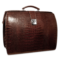  Men's Press Croco Briefcase Bag