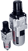 SMC AW20-NO2CE-2Z Post Filter With Regulator & Gauge  1/4" NPT Metal Bowl