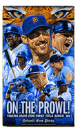 "On The Prowl" Detroit Tigers Free Press Poster