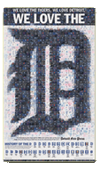 "We Love the D" Detroit Tigers Free Press Poster