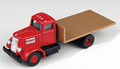 Classic Metal Works #30189 White Super Power Flatbed Truck - Red (HO)