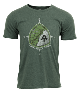 Appalachian Trail Thru-Hiker T-shirt in Heather Pine