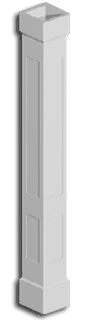 Non-Tapered Double Recessed Panel Column Wrap