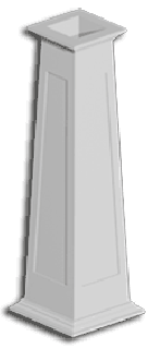 Tapered Recessed Panel Column Wrap