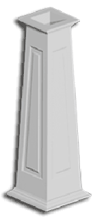 Tapered Raised Panel Column Wrap