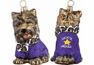 DIVA DOG Yorkie Rock Star - Joy To The World Ornament