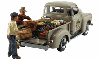 AS5561 Woodland Scenics Co HO AutoScenes(TM) w/Figures & Accessories - Painted, Assembled Paul's Fresh Produce