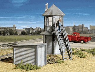933-2944 Walthers HO Cornerstone Series(R) Hiawatha Accessory Structures Gateman's Tower; Elevated 8-Sided Crossing Shanty (2 Complete Plastic Kits)