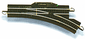 44462 Bachmann HO E-Z Track(R) w/Steel Rail & Black Roadbed Right Hand Remote Turnout