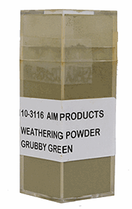 110-3116 AIM Products Colored Weathered Powders Grubby Green