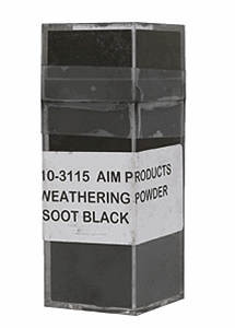 110-3115 AIM Products Colored Weathered Powders Soot Black