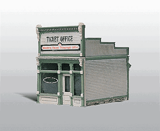 D222 Woodland Scenics Co HO Ticket Office (Small Victorian Store)