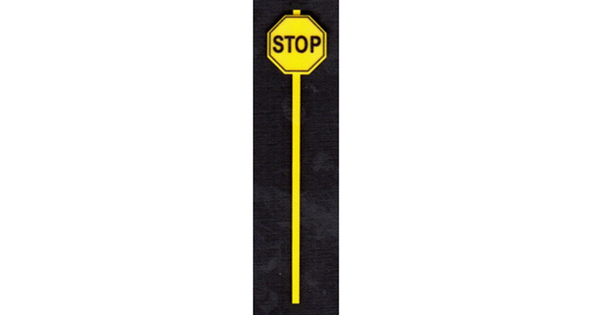 Tichy Train Group Yellow Early Stop Signs Kit #3541 8 Pieces S Scale New 