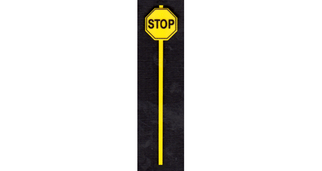 T2071 O Scale Tichy Train Group Yellow Stop Signs 8pcs