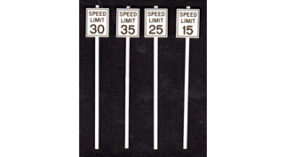 T2064 O Scale Tichy Train Group Low Speed Limit Signs 8pcs