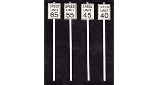 T2065 O Scale Tichy Train Group High Speed Limit Signs 8pcs