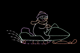Snowmobile Snowman - Animated