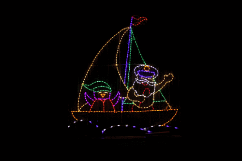 Santa Sailing Christmas Décor