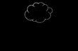 Animated light display of a cloud and snow.