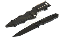 T&D Dummy Plastic Training Knife with Belt Clip in Black