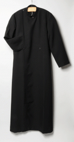 Double Breasted Cassock 1/2 lined Black in Esholt Material