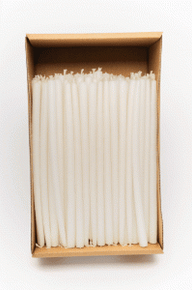 12 x 3/8 Processional,Vigil Candles Tapered White Pack of 200