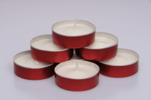 1 - 2 hour Metal Case Votive lights  Red Tray of 1000