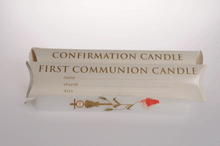 9 x 7/8 First Communion / Confirmation candles (pillow pack) Pack of 20